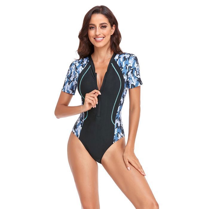 Maillot de Bain Femme 1 Pièce Sexy et Élégante Tankini Amincissant Slim Vintage Monokini Bikini Bleu M Maillot de Bain Femme 1 Pièce Sexy et Élégante Tankini Amincissant Slim Vintage Monokini Bikini Bleu M