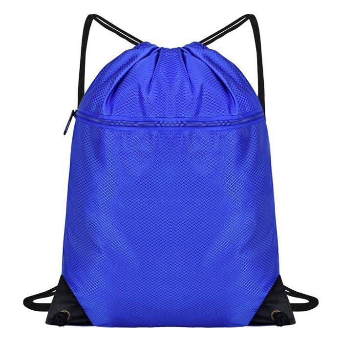 Sac de sport à cordon sac de piscine étanche grand sac à dos de sport avec fermeture éclair externe