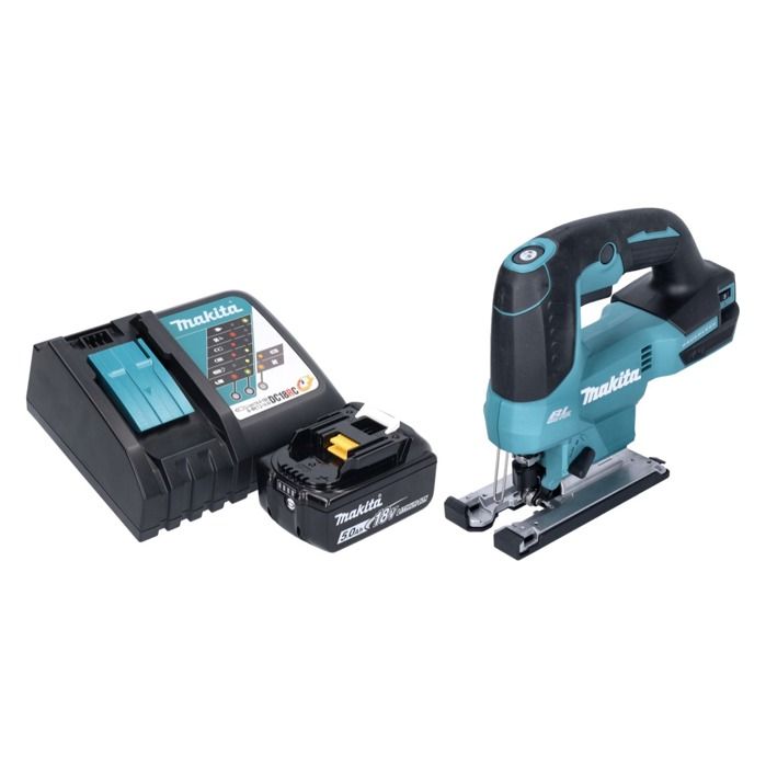 Makita DJV184RT1 Scie sauteuse sans fil 18V Brushless + 1x Batterie 5 0Ah + Chargeur