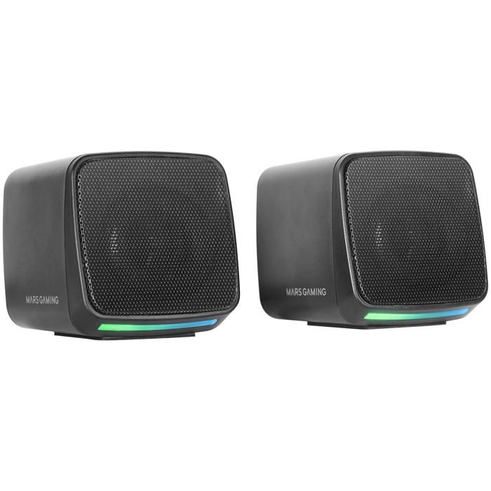 Enceintes Compactes - Mars Gaming - MS-PRO - 10W - RGB Flow - Jack 3.5mm