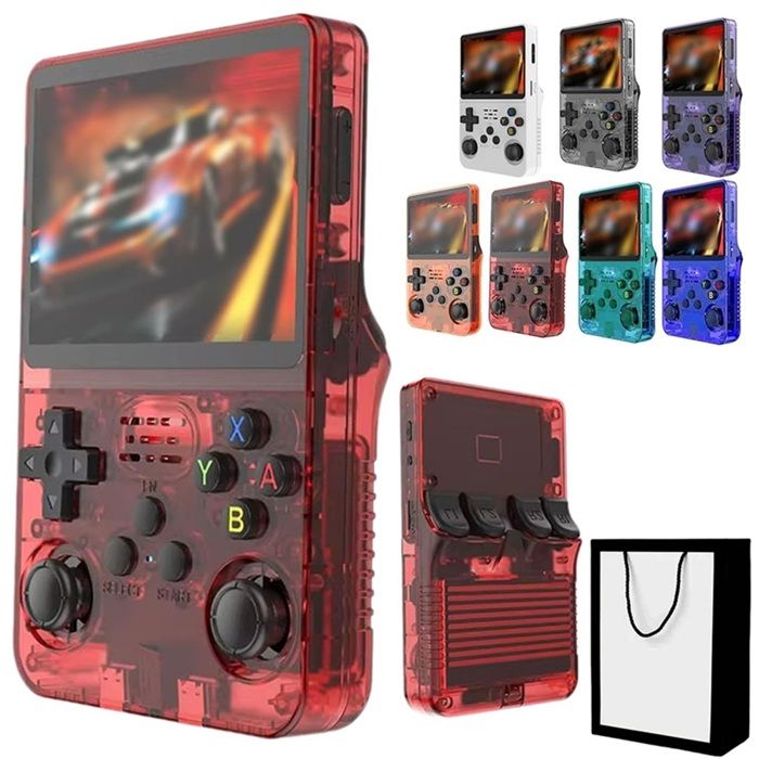 Console de jeu portable rétro R36S, écran IPS de 3,5 pouces, système Linux, mini lecteur vidéo portable, émulateur de jeu classique, 128G X260209