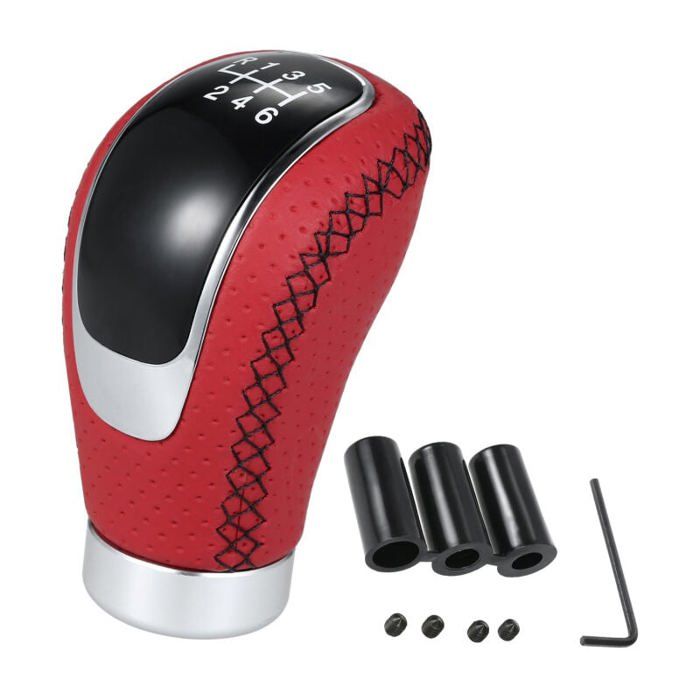 Pommeau De Levier De Vitesse Universel En Cuir Pour Voiture(rouge