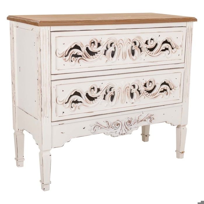 Commode en bois blanche 86x38x76h Commode en bois blanche 86x38x76h