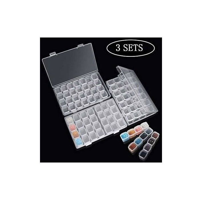 Lot De 3 Boîtes De Rangement Transparentes Pour Bijoux - Format A4