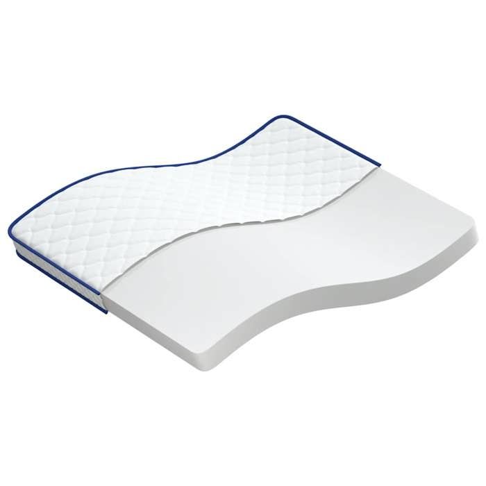 Réduction FR - Matelas de lit - Confort standard - en mousse à mémoire de forme blanc 140x190x17 cm -655032