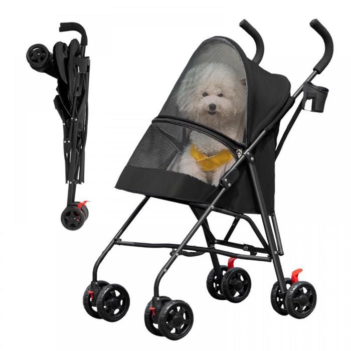 Meilleurs prix pour B.LIVEM Poussette Pliante pour Chiens Poussette pour Chiens et Chats 4 Roues Poussette Portable pour Animaux Domestiques