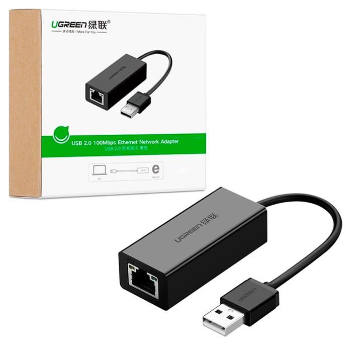 Adaptateur réseau Ugreen CR110 USB 2.0 vers RJ45 LED Compact - vue 2