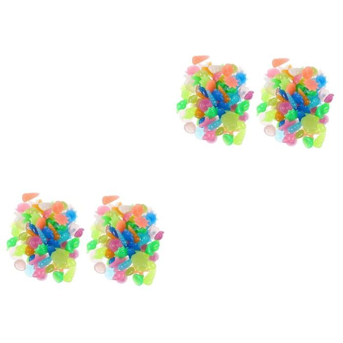 Lot de 100 perles de pêche lumineuses en plastique souple de forme Lot de 100 perles de pêche lumineuses en plastique souple de forme