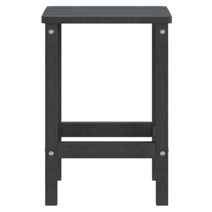 Black Friday Table à dîner de jardin BURKE 2/4 PERSONNES Adirondack Anthracite 38x38x46 cm PEHD TTT188