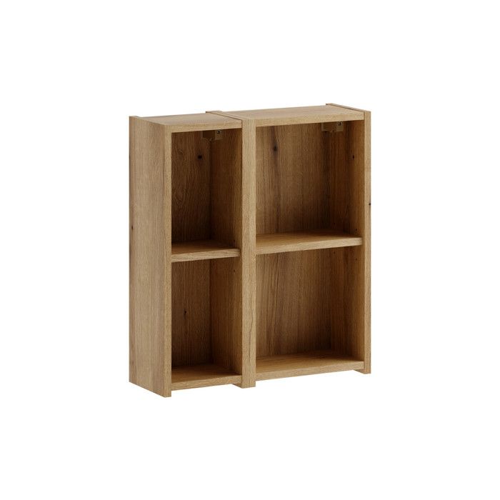 Lot de 2 étagères cube suspendues 50 x 57 cm NOVA chêne Coast Evoke