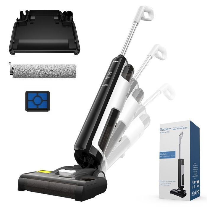 Aspirateur Balai Laveur Sans Fil-2026 Redroad W12 SE-Autonomie 45 MinDésinfection électrolytiqueAnti enchevêtrement des Cheveux - Redroad