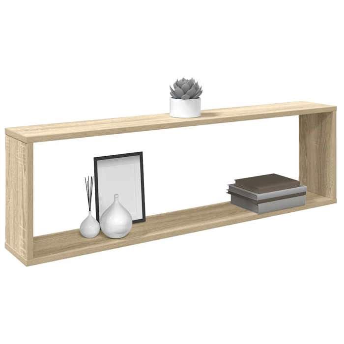 MEUBLE DE SEJOUR Brun - MODE étagères cube murales - 2 pcs - chêne sonoma bois dingénierie Nettoyer facile_09_3539