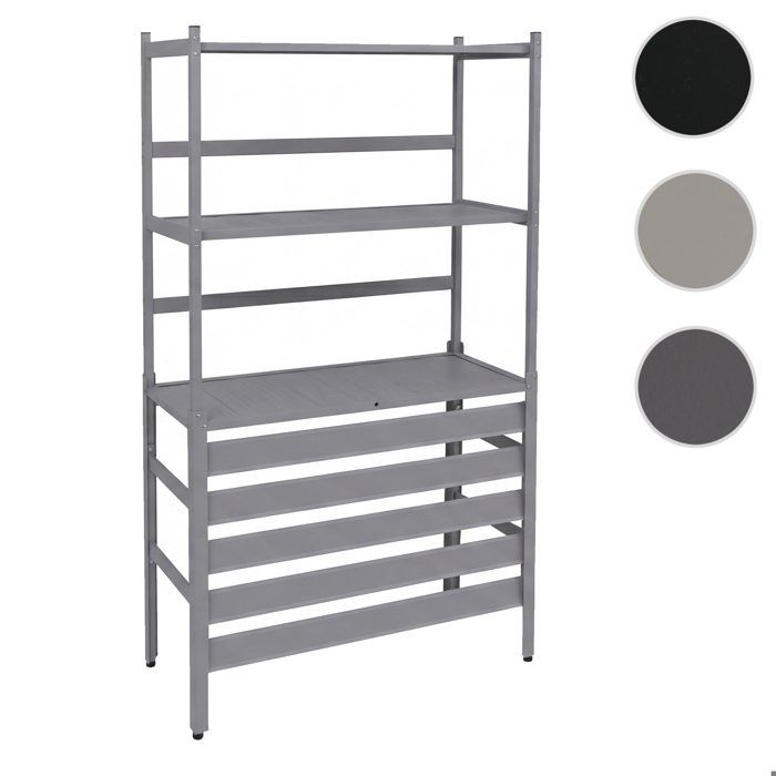 Cache en aluminium pour climatiseur/échangeur thermique HWC-P95 cache pour grille de protection étagère 163 x 90 x 38 cm ~ gris