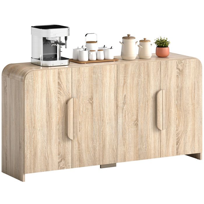 Meuble de rangement de cuisine - MINIMAL - 157x39x82 cm - 2 portes - Fermeture douce - Étagères réglables Meuble de rangement de cuisine - MINIMAL - 157x39x82 cm - 2 portes - Fermeture douce - Étagères réglables