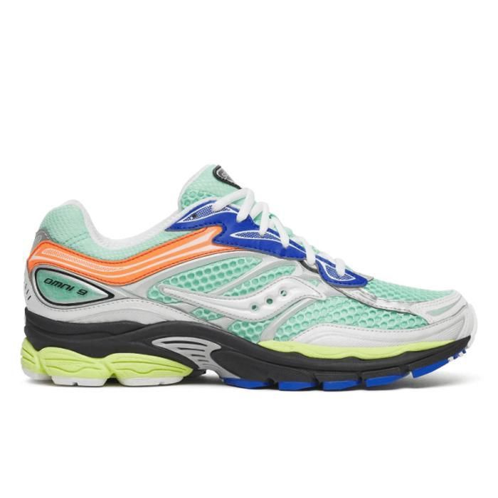 Baskets SAUCONY PROGRID OMNI 9 -Chaussures Unisexes Stables et Confortables Mint Multi Baskets SAUCONY PROGRID OMNI 9 -Chaussures Unisexes Stables et Confortables Mint Multi