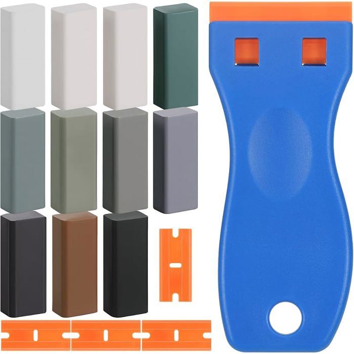 17Pcs Kit de Réparation de Cire DureKit de Réparation pour Sol StratifiéRéparateur de Rayures pour Couleurs Cires TRAITEMENT