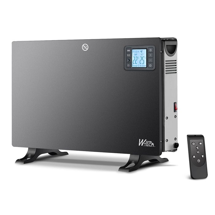 Radiateur électrique 2000W avec soufflerie télécommande et écran LCD