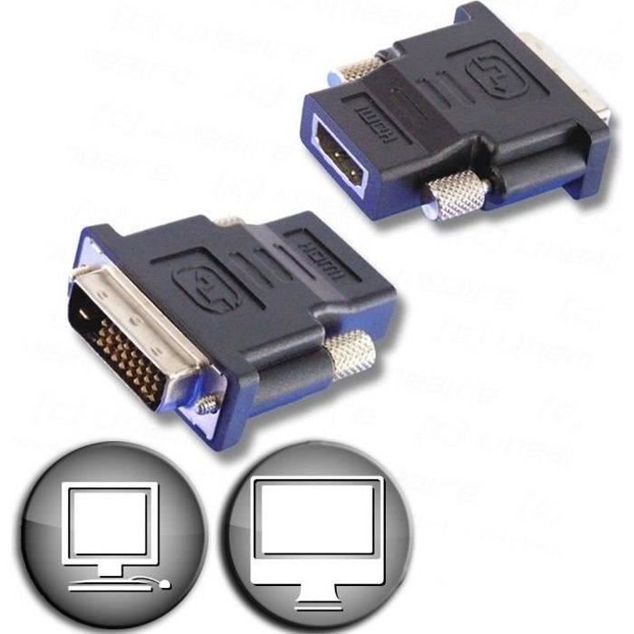 Adaptateur HDMI femelle / DVI mâle - Cdiscount Informatique