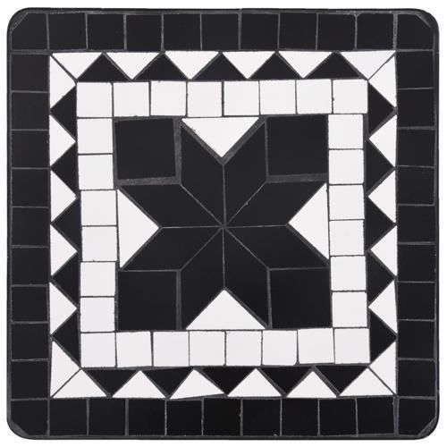 Table de bistro mosaïque noir et blanc Céramique jardin mobilier dextérieur terrasse Table de bistro mosaïque noir et blanc Céramique jardin mobilier dextérieur terrasse