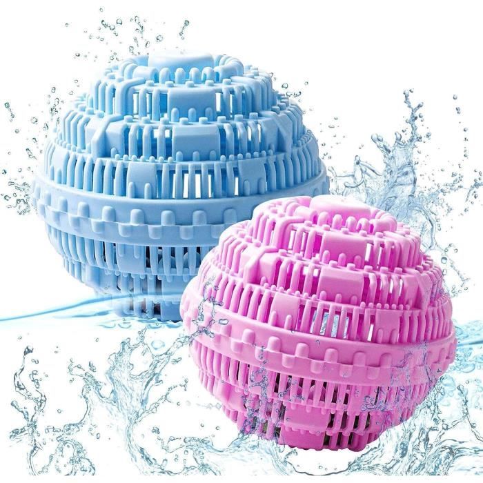 4 pc Boule de Lavage, Boule à linge, Anti-Poil Réutilisable pour Machine à  Laver - 1000 Lessives Sans Détergent (Bleu et Rose) - Cdiscount  Electroménager