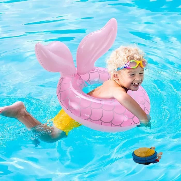 Bouee piscine bebe, fille bouée gonflable piscine avec pompe à air pvc  bouée gonflable bébé anneau de natation 3-7 âge[A350] - Cdiscount Jeux -  Jouets