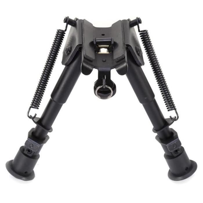 Bipied Pour Fusil Réglable En Fibre De Carbone Noir LRA Longue Portée Pour Chasse