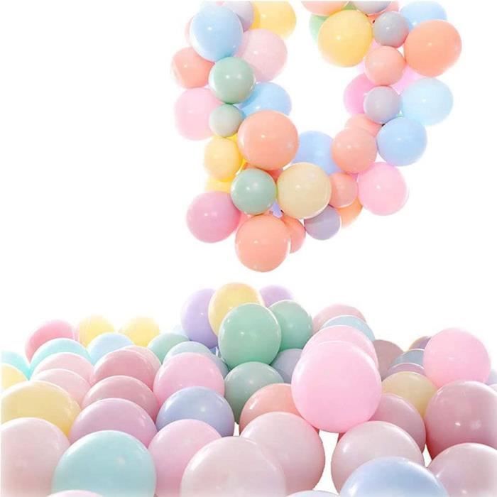 Cérémonie de Fête Lot de 100 Ballons Pastel,10 Pouces Macaron Ballon Couleur,Macaron Ballon en Latex,Ballon Mariage,Postuler à Decoration Anniversaire Blanc