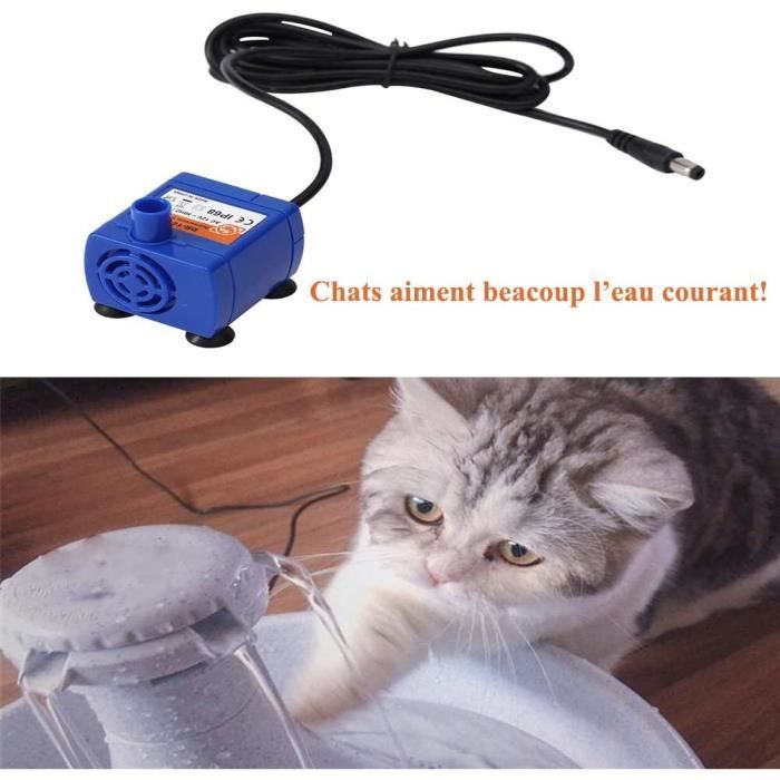 NICREW Pompe Fontaine à Eau Pour Chat Et Chien - Pompe Submersible Silencieuse