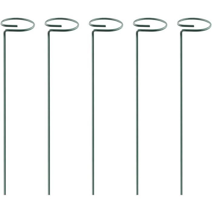 Tuteurs Pour Plantes - Lot De 10, Longueur 90 Cm, Diamètre 9 Mm, Acier Revêtu De Plastique Vert