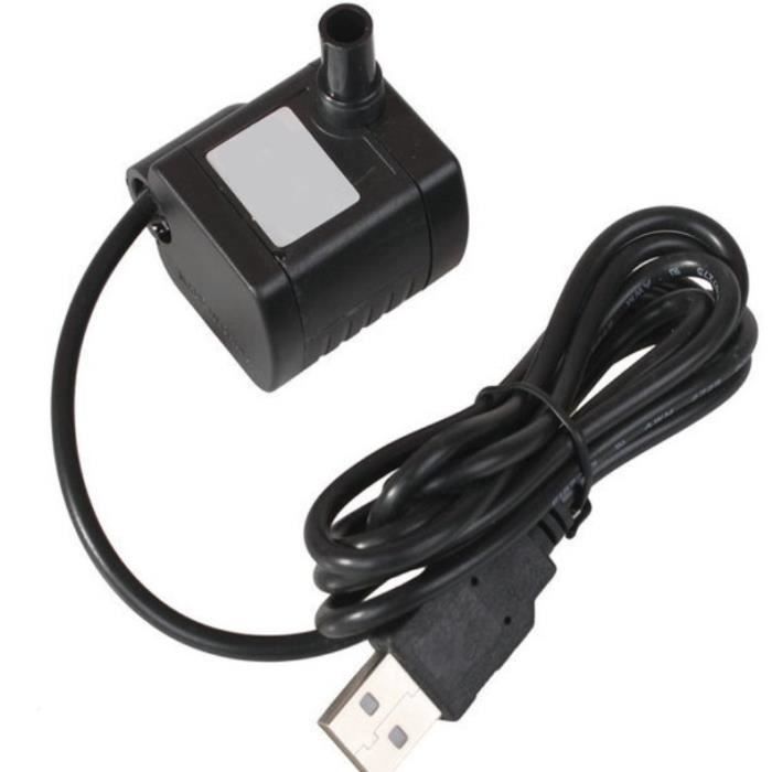 Pompe De Fontaine à Eau Pour Chat - USB - Super Silencieuse (<25 DB) - Débit 150L/h - Hauteur 50cm - Compatible Fontaines Chats