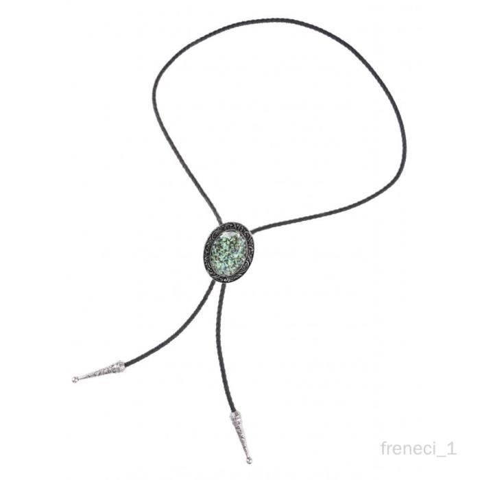 Cravate Bolo Western Pour Homme – Collier En Cuir Avec Pendentif Métal Volant – Style Cowboy, Rétro – Pour Chemise Western Ou Décontractée