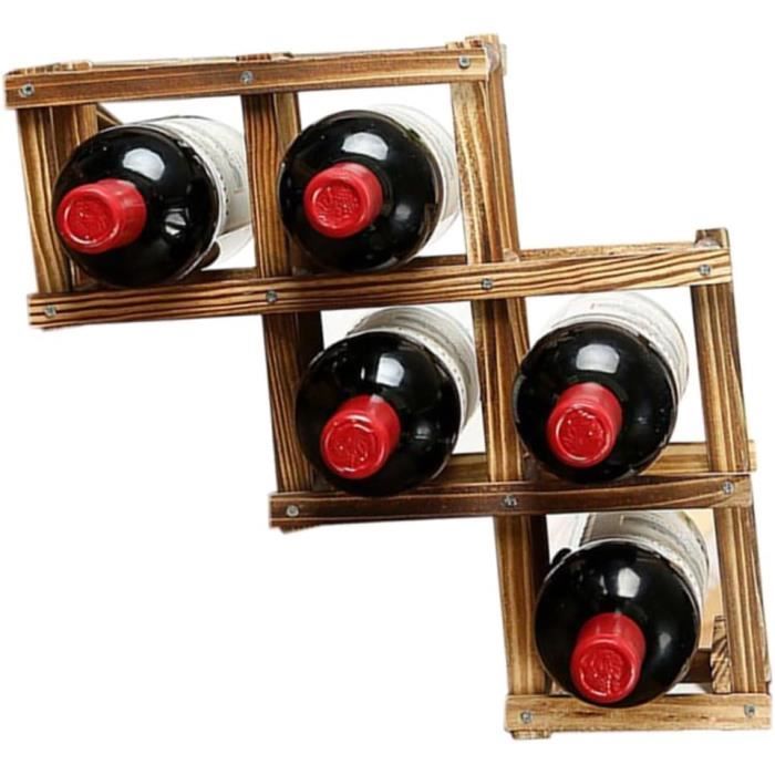 Porte-bouteilles de vin, cave à vin 12 bouteilles, étagère 3 étages