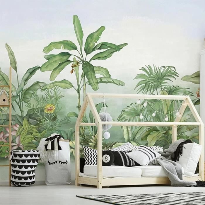 Vert Plantes Arbres Fond D'Écran 3D Mural - Papier Peint Intissé ...