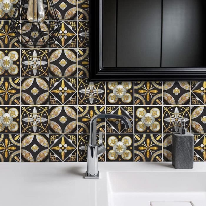 Mosaïque Céramique Losange Diamant - Blanc Noir, Pour Crédence Cuisine Ou Salle De Bain, Neuve