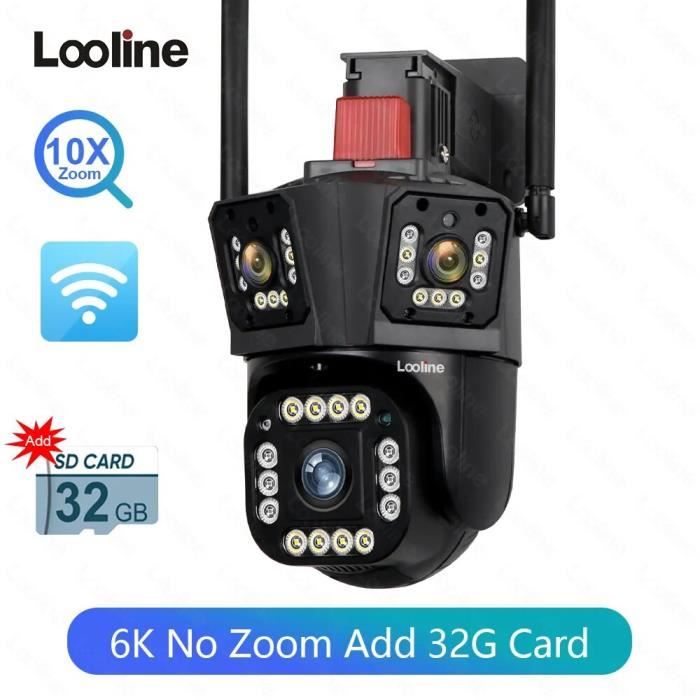 Caméra surveillance extérieure sans fil solaire - PRUMYA - 4K PTZ - 4MP H.265 - 355°x90° - Panneau solaire 8W/8000mAh - Bricolage