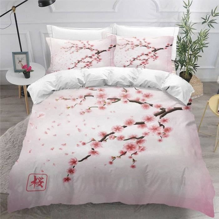 Housse De Couette 140x200 + 1 Taie 65x65 Marguerite - Microfibre Brossée Douce, Reversible, Zippée