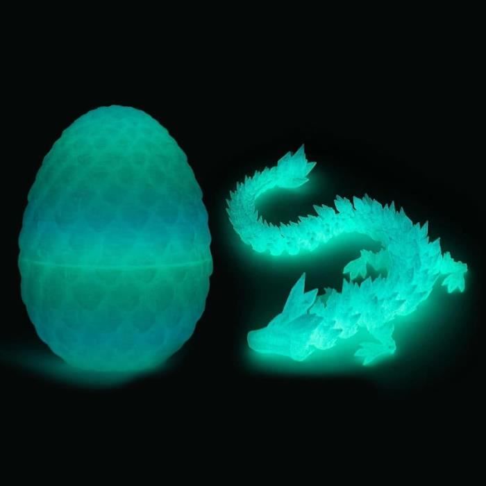Dragon imprimé en 3D avec œuf de dragon, dragon de cristal articulé mobile, dragon Wapu ou dragon de pierre précieuse - ASMR Fidget - France Dragon imprimé en 3D avec œuf de dragon, dragon de cristal articulé mobile, dragon Wapu ou dragon de pierre précieuse - ASMR Fidget - France