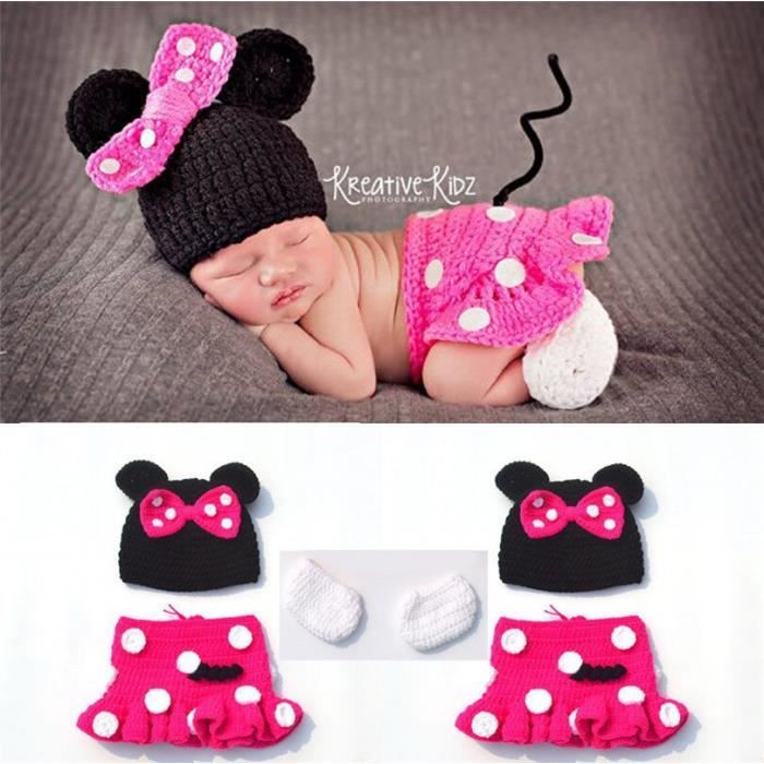 Version m Dernier Crochet Bebe Dessin Anime Costume Tricote Ne A Venir La Maison Tenues Mickey Fille Photo Accessoires 1 Cdiscount