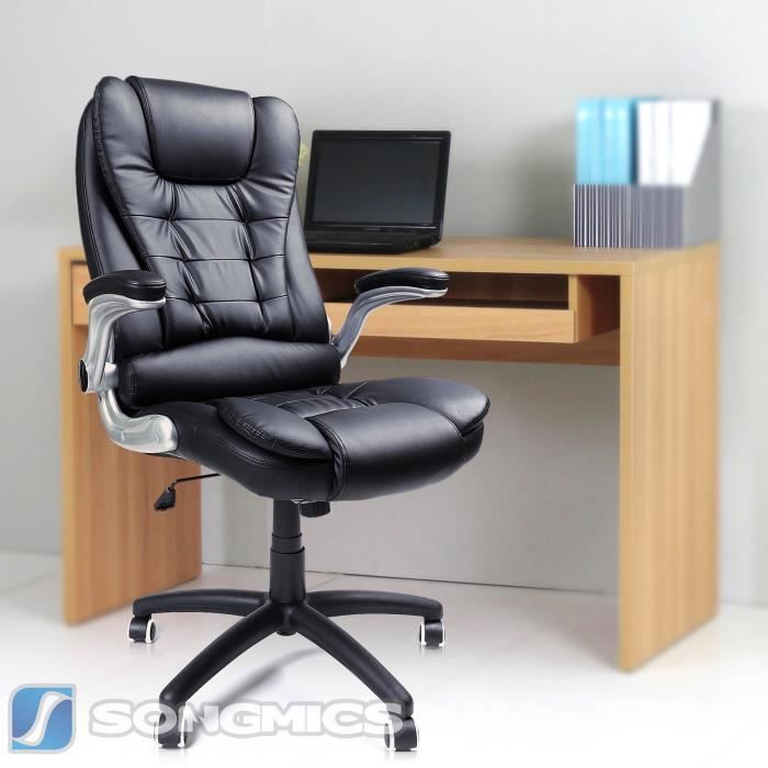 Chaise De Bureau Confortable Simili Cuir Maintien Du Dos Assise Fauteil Dorsale Chaise Ordinateur Achat Vente Chaise De Bureau Cdiscount