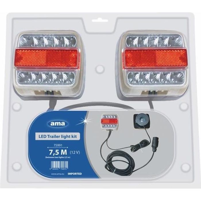Kit feu de remorque Led magnétique 5 fonctions