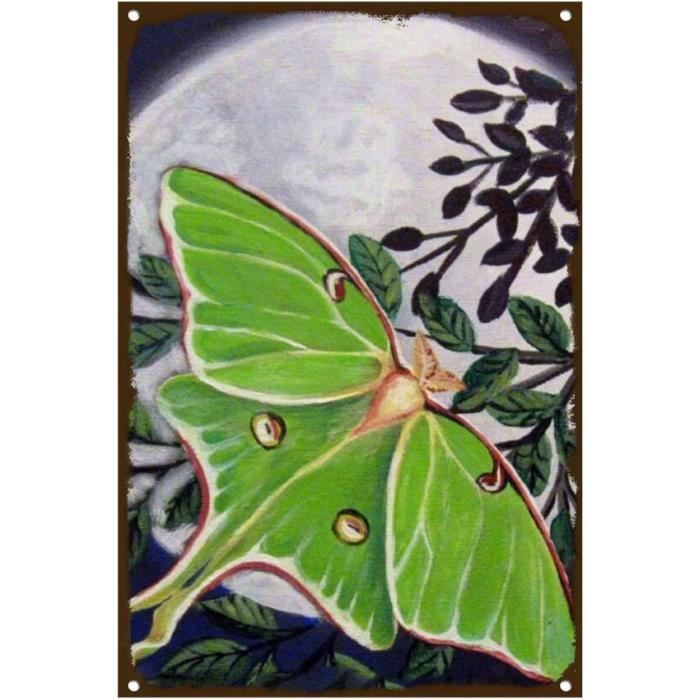 Plaque Décorative Jardin Métal 'Fleurs Papillons' Finition Rouille - 117cm - Décoration Extérieure Rustique