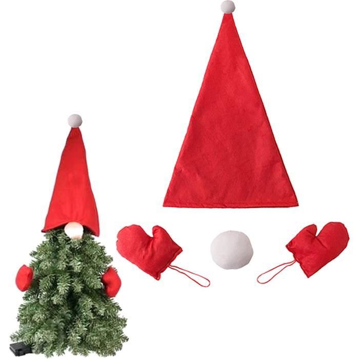 Cimier De Sapin De Noël Style Casse-Noisette - Chapeau Rouge Avec Décorations Hivernales - Décoration Festive Traditionnelle