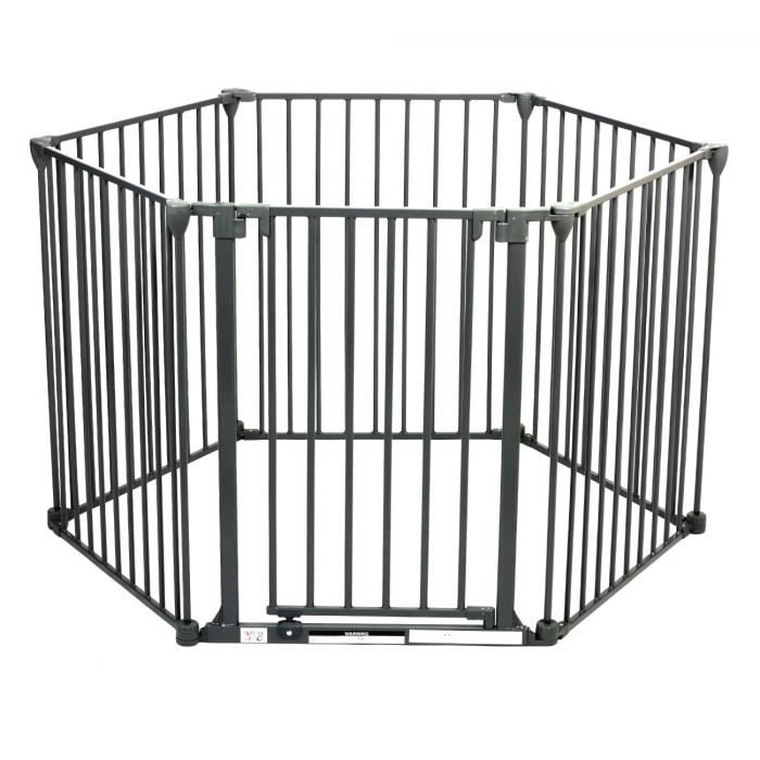 Parc Bebe Hexagonal Gris En Metal Achat Vente Parc Bebe Cdiscount
