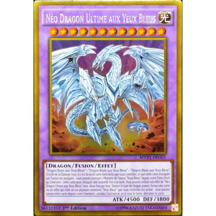 Carte YUGIOH MVP1FRG01 Néo Dragon Ultime Aux Yeux Bleus FR Cdiscount Jeux Jouets