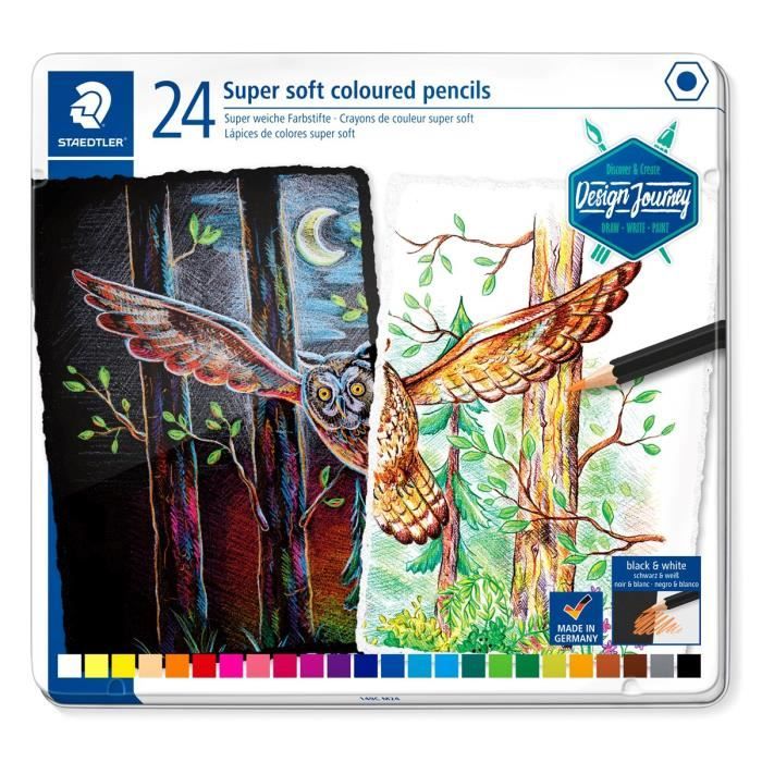 Staedtler - Crayons de couleur super soft adultes - Multicolore