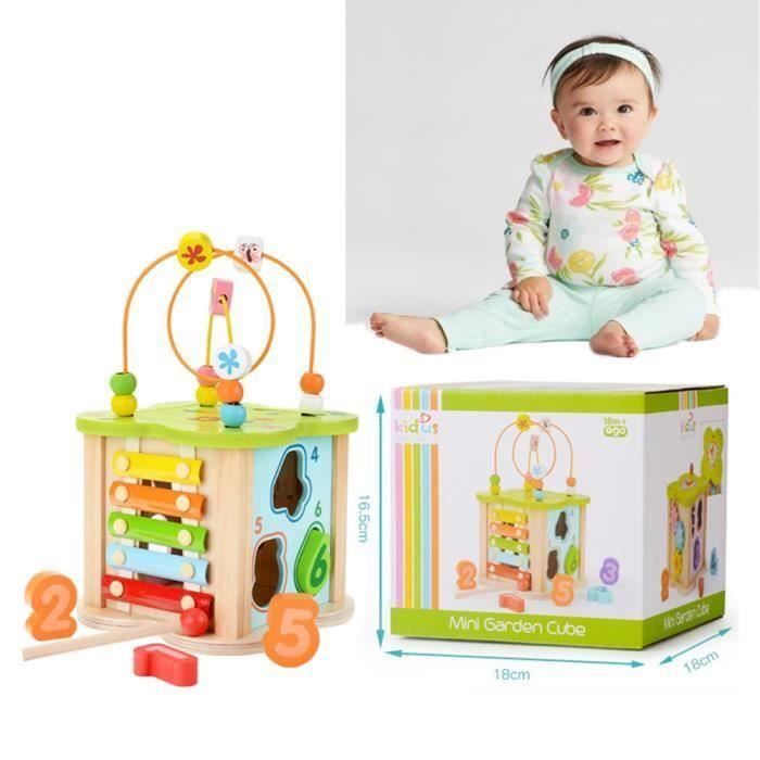 cube en bois jouet bebe