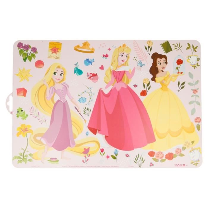 set de table anniversaire Lot De 2 Set De Table 3 Princesses Disney Bureau Enfant set de table anniversaire