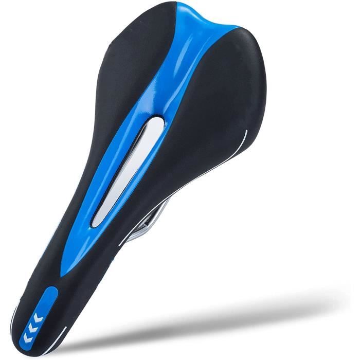 Selle de vélo,Selle Ergonomique Siège de Vélo Confortable Convient pour  Cyclisme/Bicyclette/VTT/Vélo de Route,Bleu noir