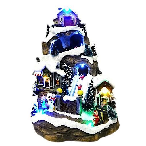 Dickensville piste de ski du village de Noël en céramique de 30 cm