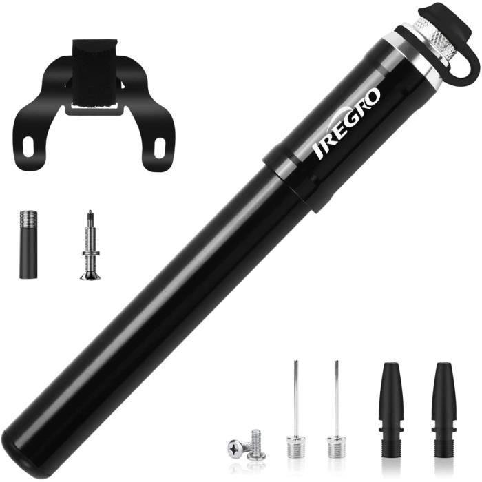 Pompe à Vélo Sur Pied - Manomètre 160 PSI / 11 Bar - Double Tête Pour Valves Presta Et Schrader - Pour VTT, Route, Vélo Électrique